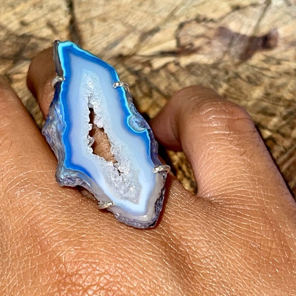 Drusy Solar Quartz Ring Size 7 - Picture 4 of 5